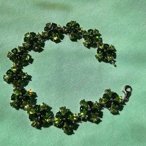 Emerald Flower Bracelet